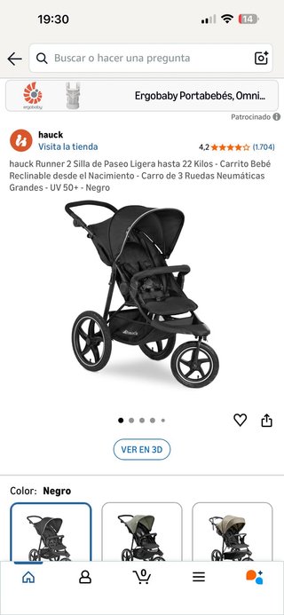 Silla de paseo Hauck para niños
