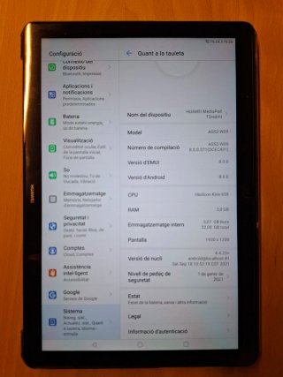 Tablet Huawei MediaPad T5 Negra.
