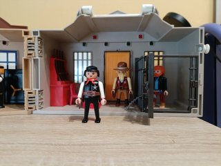 Playmobil Sheriff y Banco Western