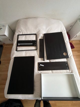 Escritorio MICKE Ikea Negro/Marrón