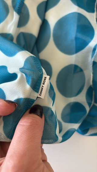 Top Deny Rose Pois Blu/Bianco