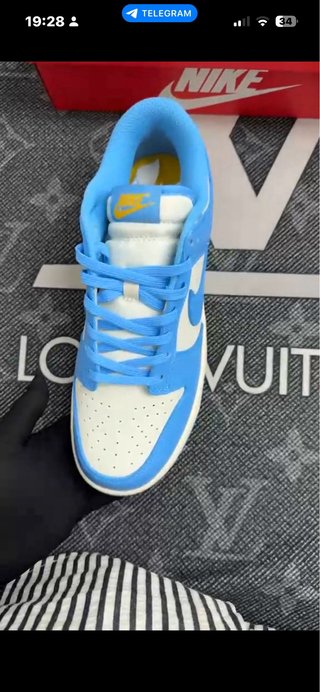 Zapatillas Nike Dunk Low Azul y Blanco