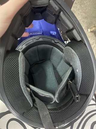 Casco Moto Motocross MT Helmets Azul/Plata