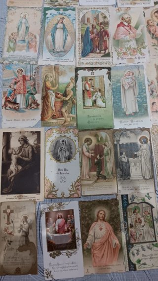 81 estampitas religiosas antiguas