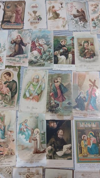 81 estampitas religiosas antiguas
