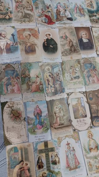 81 estampitas religiosas antiguas