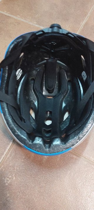 Casco Ciclismo DEVIATE Azul y Plata