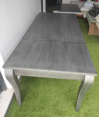Juego Mesa Centro y Comedor Gris Madera