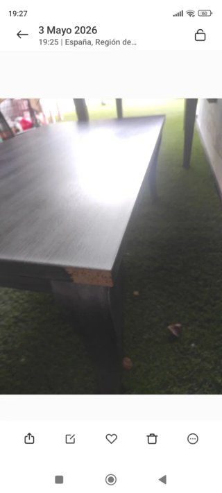 Juego Mesa Centro y Comedor Gris Madera