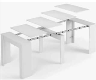 Mesa auxiliar blanca extensible