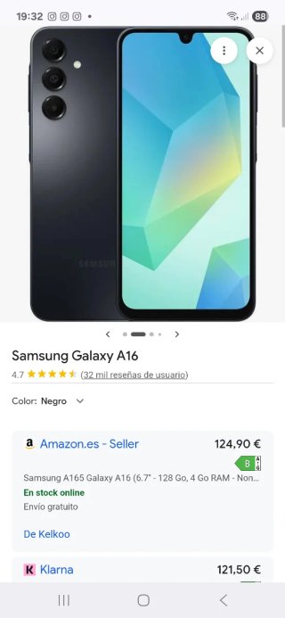 Samsung Galaxy A16 128GB Negro