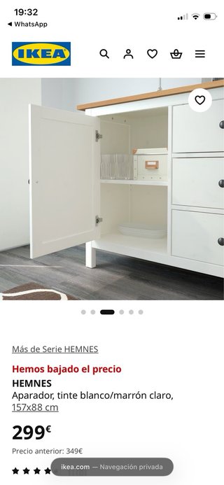 Aparador IKEA Blanco HEMNES