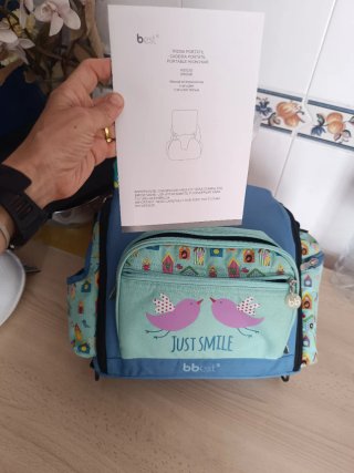 Trona portátil infantil con diseño de pájaros