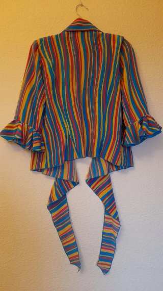 Traje de flamenca azul con volantes