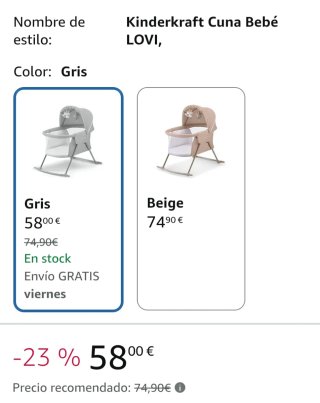 Minicuna Kinderkraft poco uso