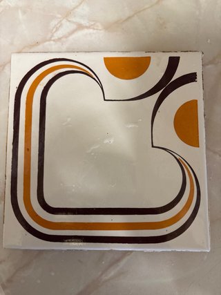 Azulejos Vintage Retro Naranja Marrón