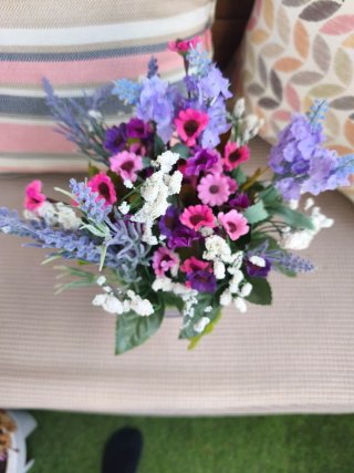 Maceta Decorativa Flores Artificiales