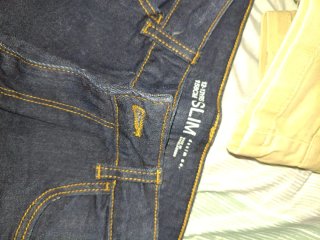 Pantalones cortos niño beige y azul Tallas en foto