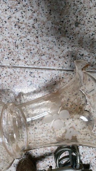 Lámpara colgante de cristal antigua