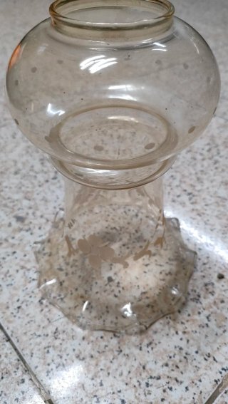 Lámpara colgante de cristal antigua