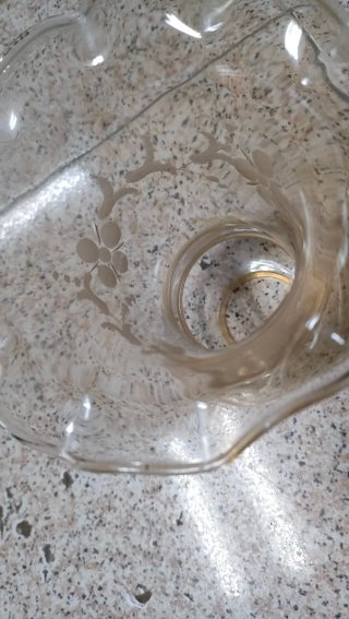 Lámpara colgante de cristal antigua