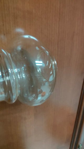 Lámpara colgante de cristal antigua