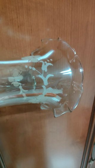 Lámpara colgante de cristal antigua