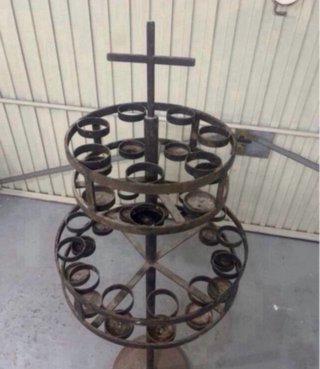 Candelabro de metal 2 alturas