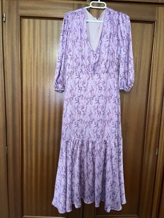 Vestido largo estampado floral