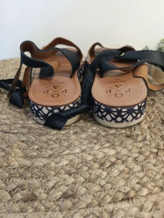 Sandalias POPA Beige y Azul Talla 41