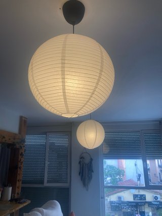 2 lamparas colgante estilo japonés