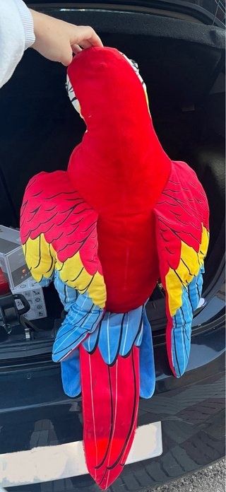 Peluche Loro Grande Rojo
