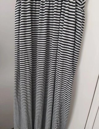 Vestido largo de rayas