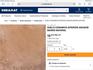 Baldosa de barro nueva