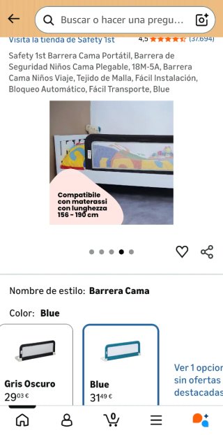 Barrera Cama infantil Azul marino