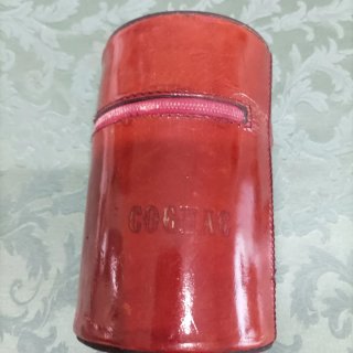 Porta liquori vintage da viaggio in pelle