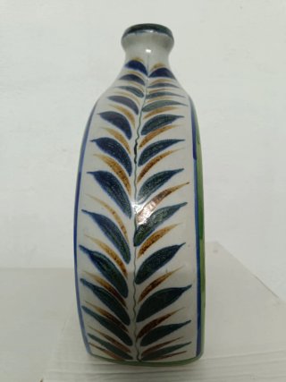 Jarrón decorativo pájaro y flores