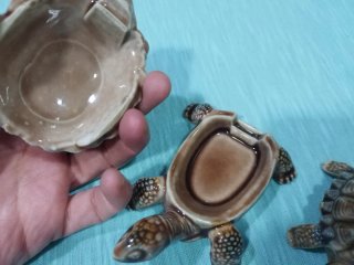 Lote 2 tortugas porcelana vintage Wade Porcelain