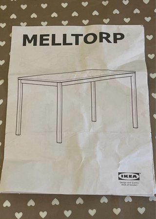 Tavolo IKEA MELLTORP bianco smontato + istruzioni