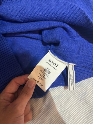 Jersey AMI Paris cuello alto azul