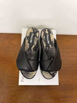 Sandalo con Zeppa Pollini Nero/Marrone Tg. 37