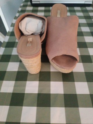 Zuecos beige/rosa