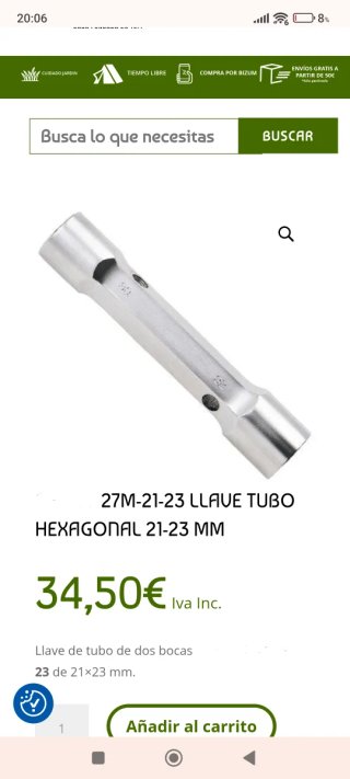 Llave tubo PALMERA 21-23mm España