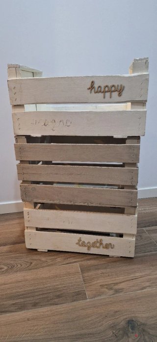 Cajas de madera decoradas 'together' y 'bless'