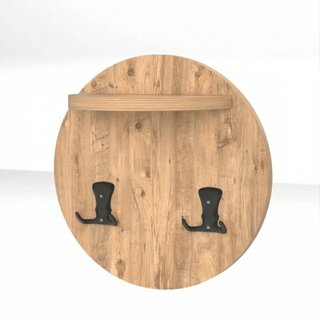 Perchero Redondo Madera y Metal 34cm