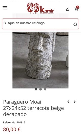 Paragüero estilo Moái