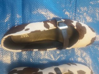 Zapatos Zara Vaca Marrón/Blanco
