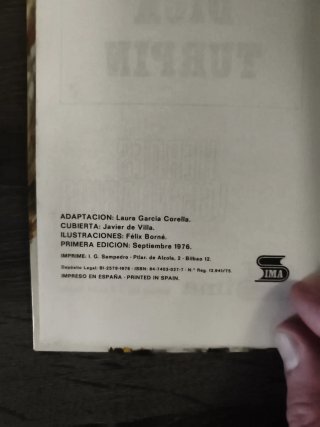 Libro Dick Turpin, edición 1976