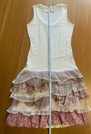Vestido blanco/beige. talla 38. Poupee chic