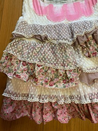 Vestido blanco/beige. talla 38. Poupee chic